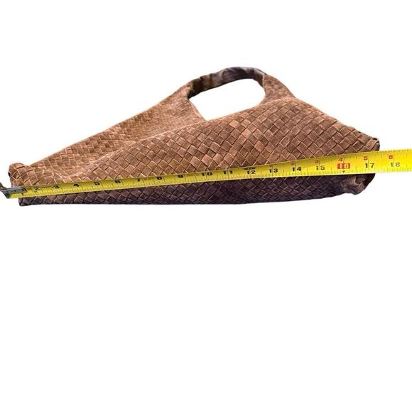 Brown Suede Leather Hobo Shoulder Bag Boho - Picture 7 of 9